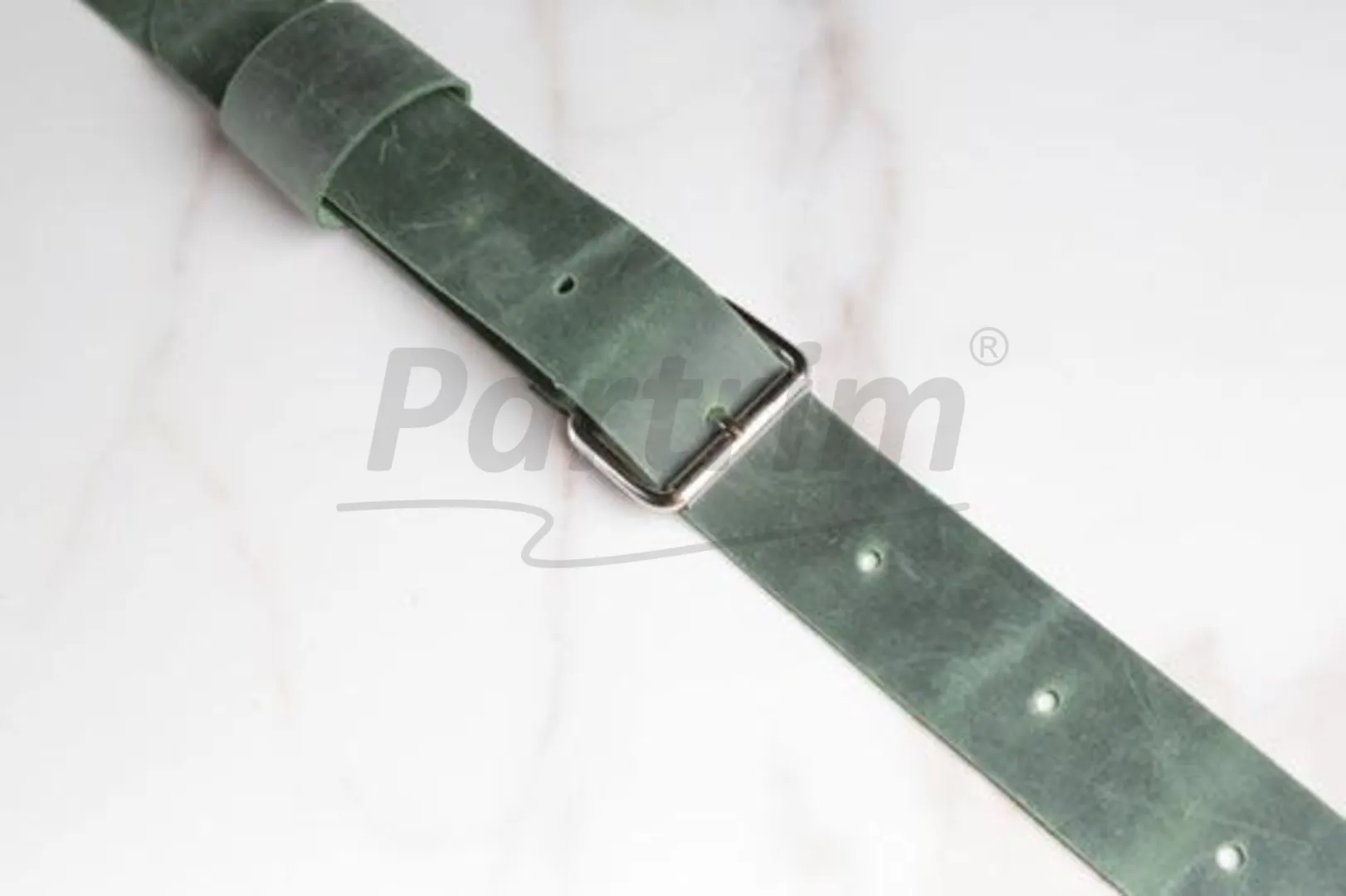 LUGGAGE ROOF RACK LEATHER STRAPS 4 PCS GREEN
