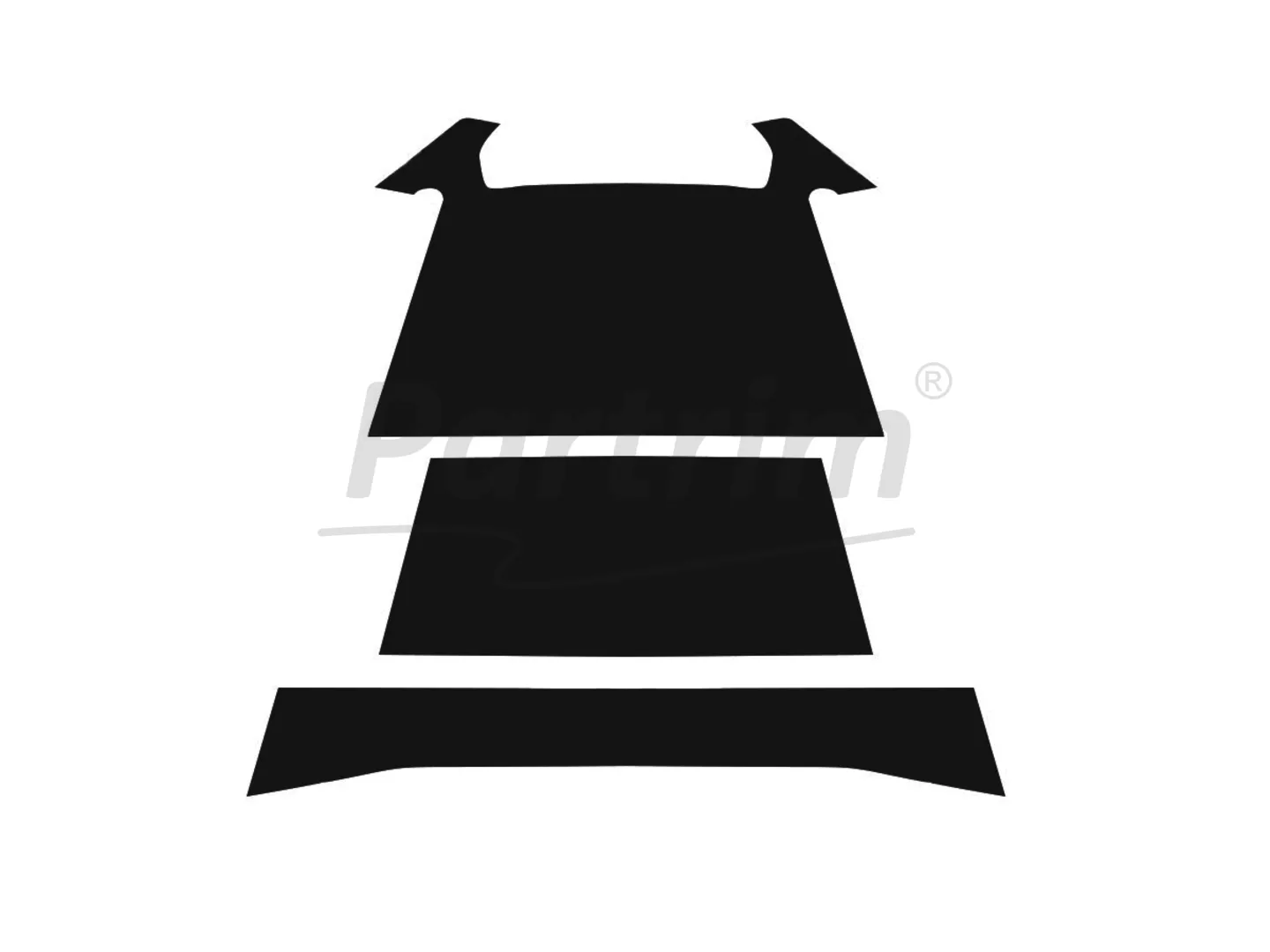 Porsche 356 A B C COUPE HEADLINER PERFORATED WITH SUNROOF BLACK