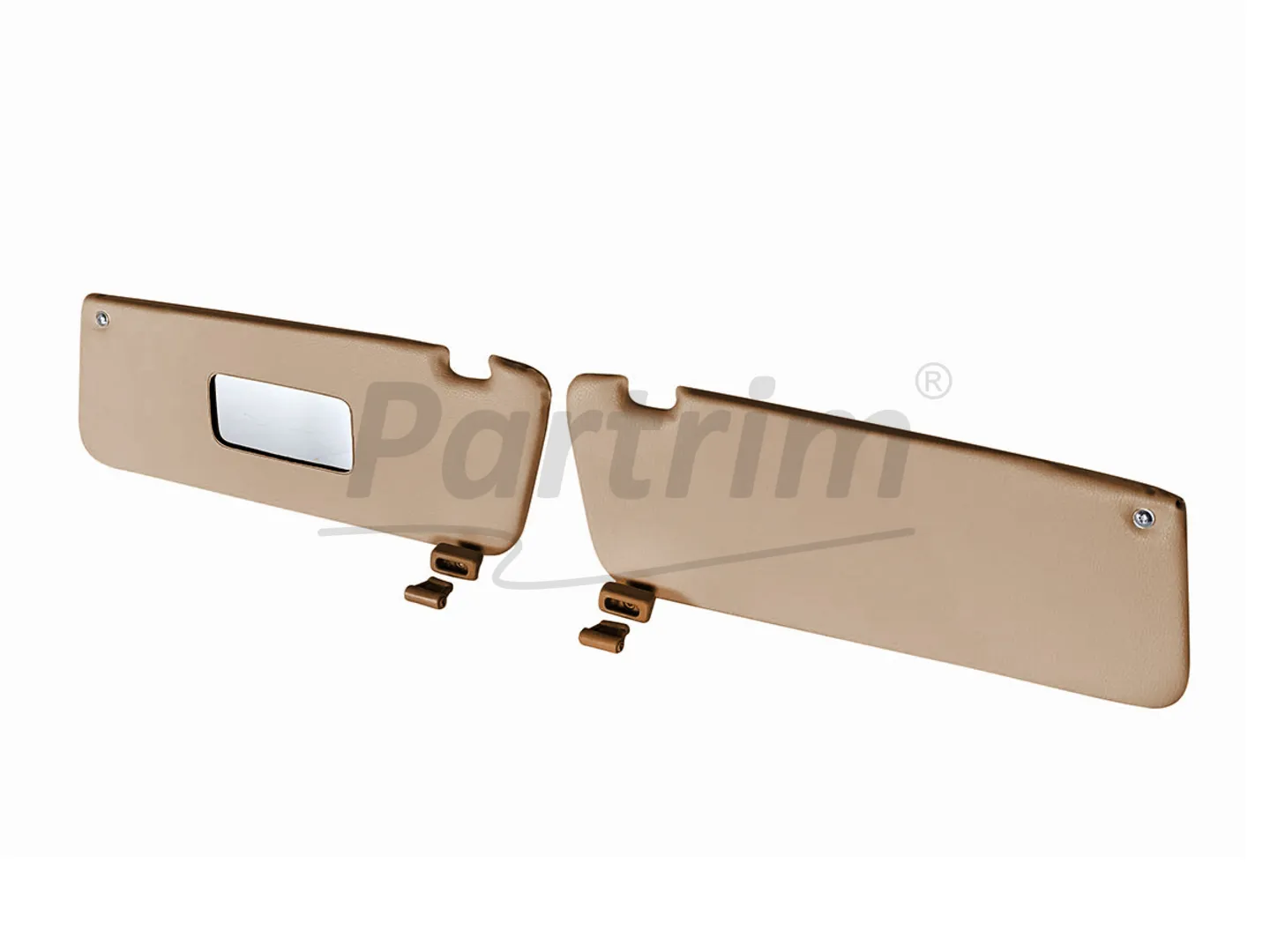 MERCEDES R107 CABRIO SUNVISOR  R-L TAN RHD