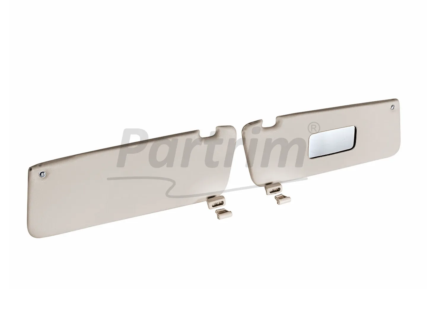 MERCEDES R107 CABRIO SUNVISOR IVORY R-L