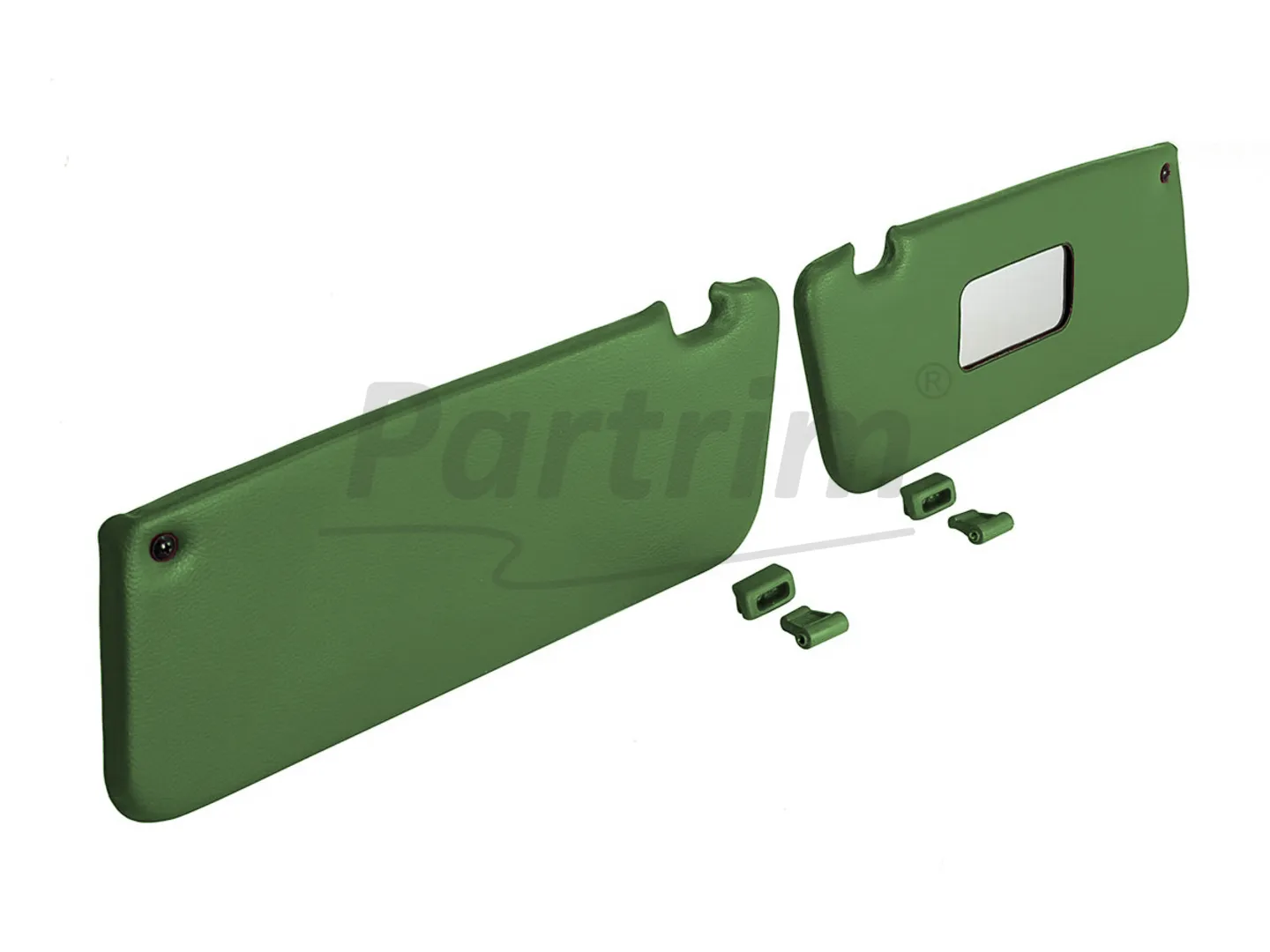 MERCEDES R107 CABRIO SUNVISOR GREEN  R-L OLIVE GREEN