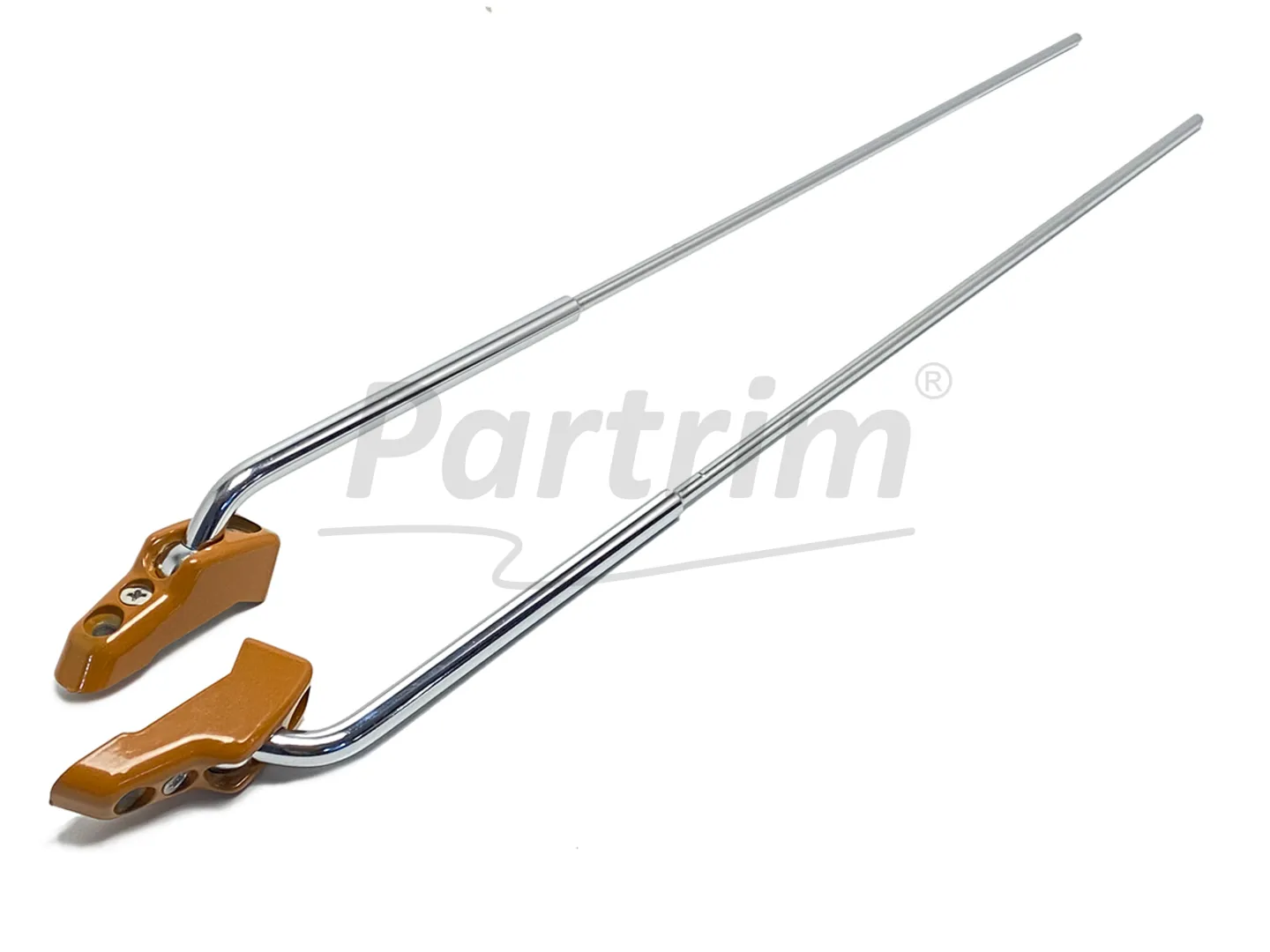 MERCEDES R107 SUNVISOR ROD METAL BRACKET TOBACCO 1 SET