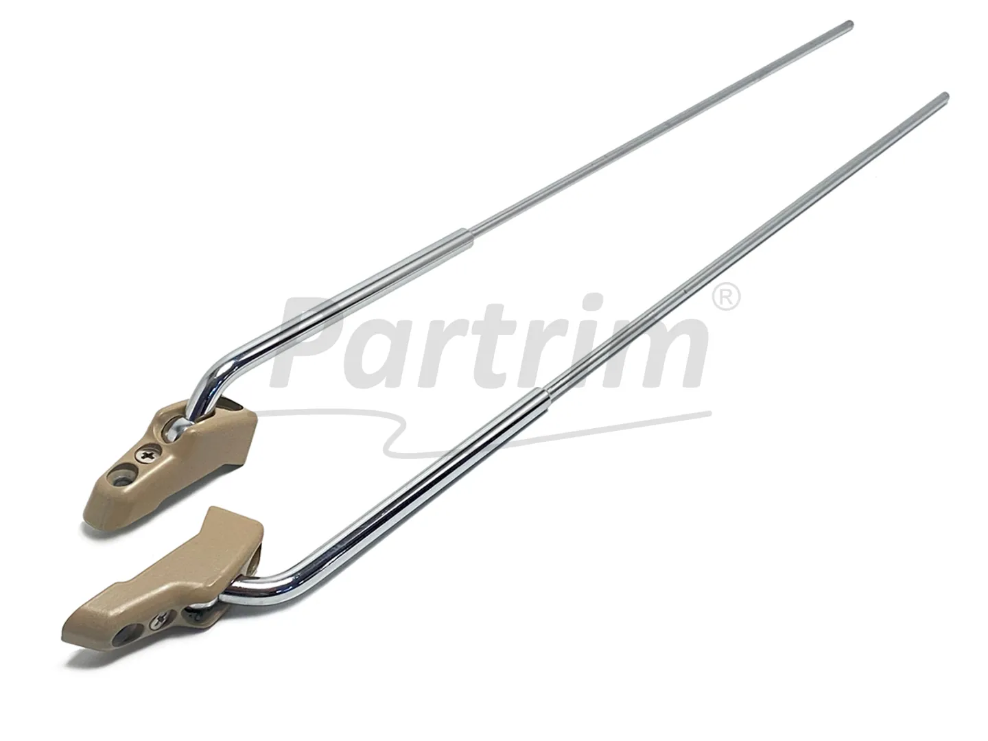 MERCEDES R107 SUNVISOR ROD METAL BRACKET BEIGE 1 SET