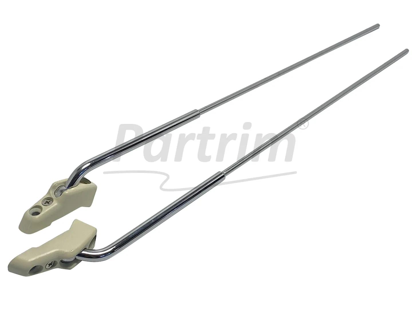 MERCEDES R107 SUNVISOR ROD METAL BRACKET CREAM 1 SET