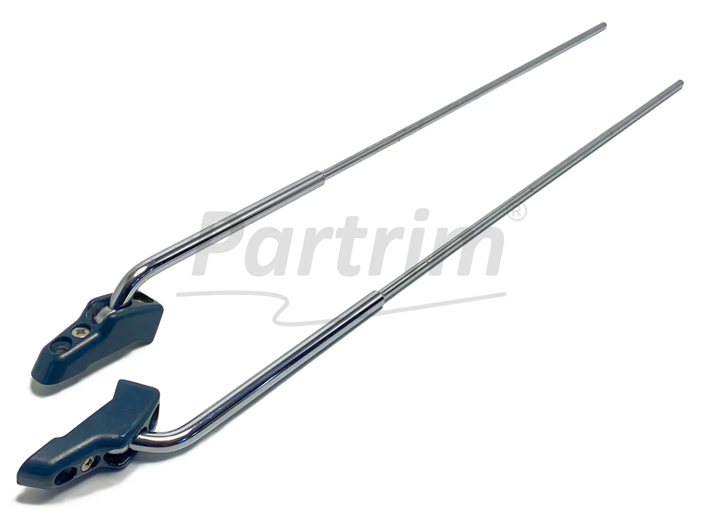 MERCEDES R107 SUNVISOR ROD METAL BRACKET DARKBLUE 1 SET
