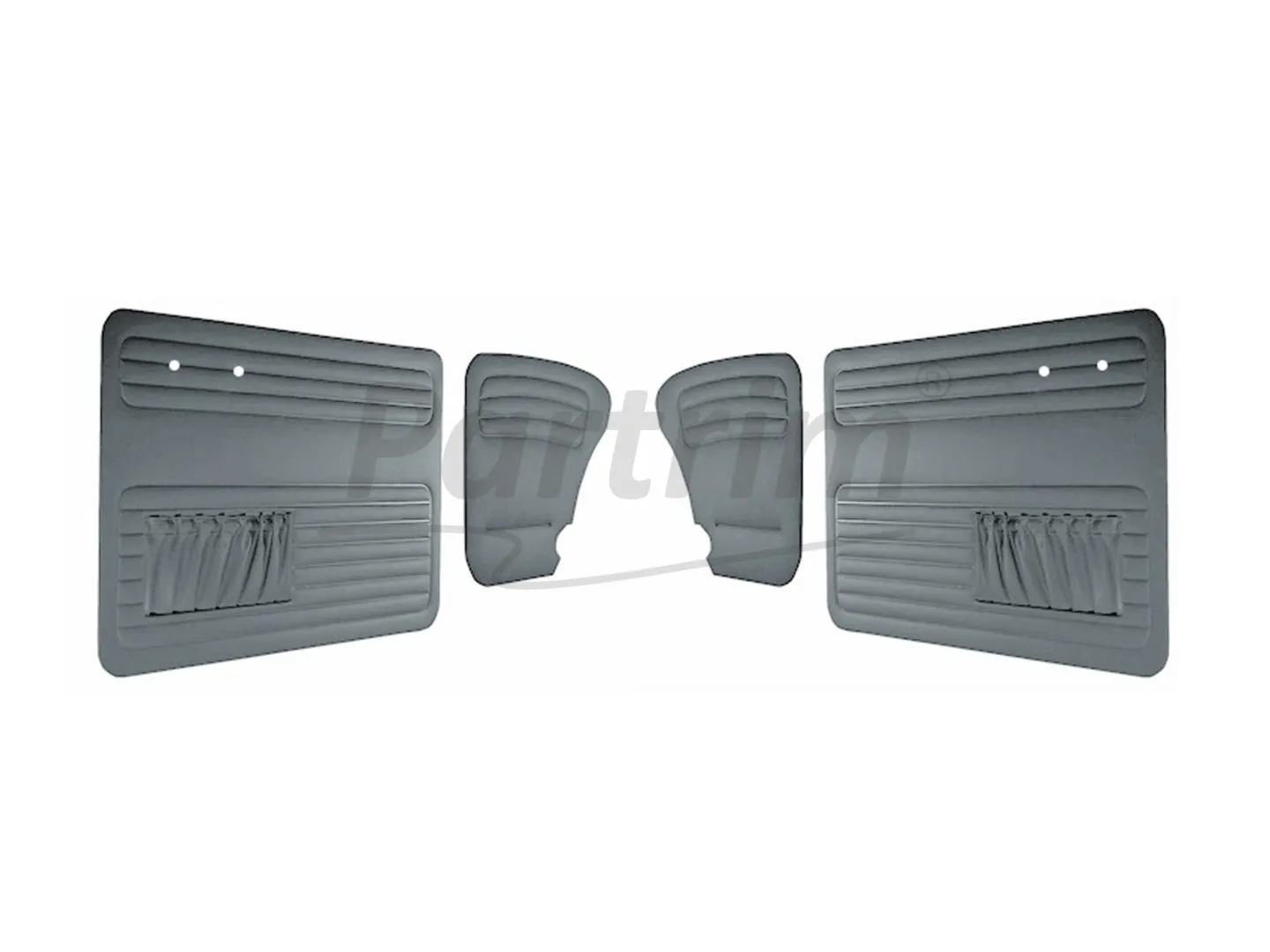 VW OLD BEETLE 1965 - 1966  DOOR PANEL SET GREY BOTH SIDES POCKET