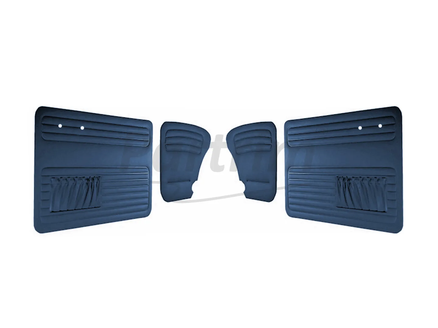 VW OLD BEETLE 1965 - 1966  DOOR PANEL SET DARKBLUE  BOTH SIDES POCKET