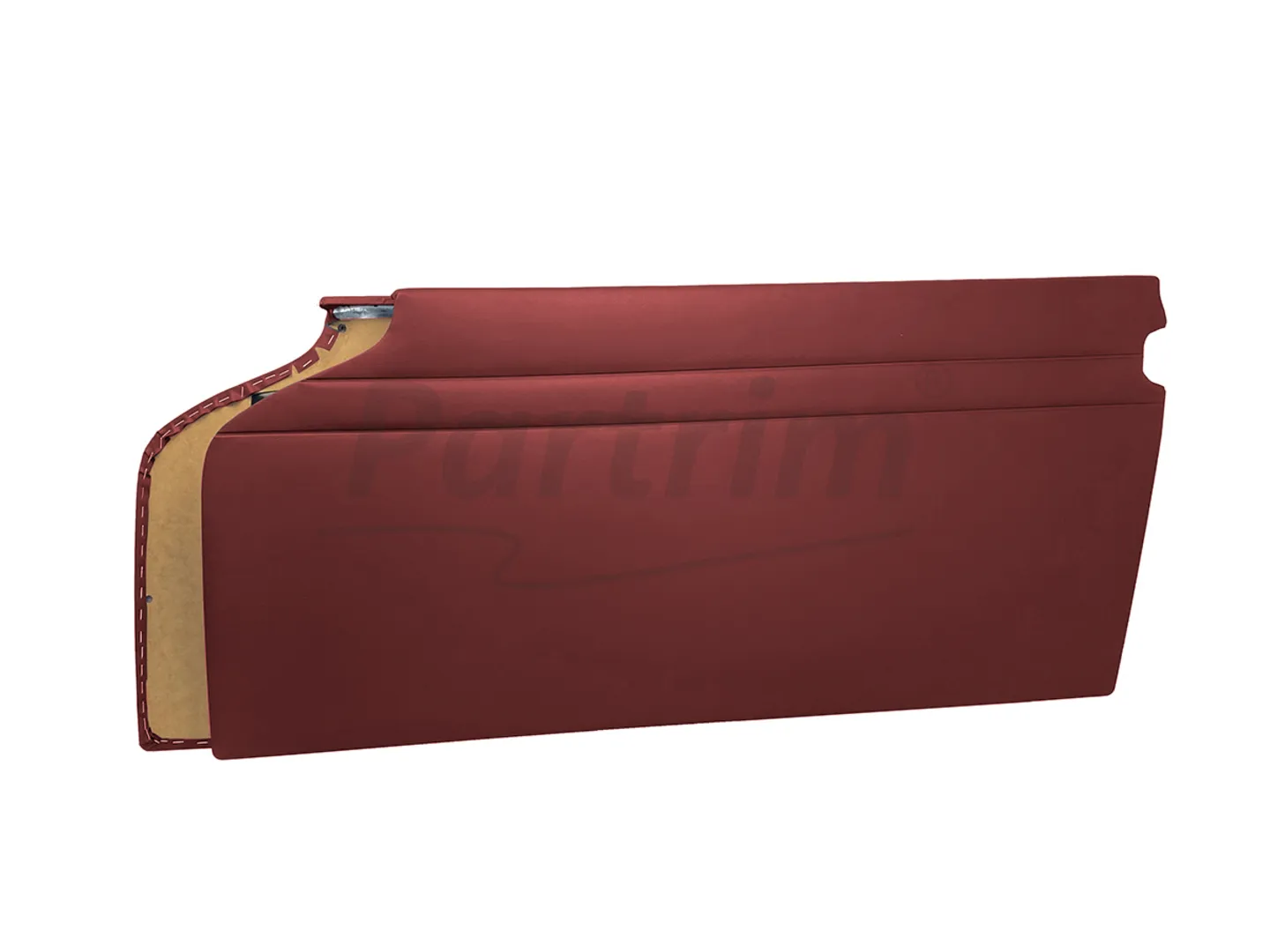 MERCEDES W113 PAGODA DOOR PANELS WITH TRIMMED METAL SHEET WITHOUT POCKET BURGUNDY