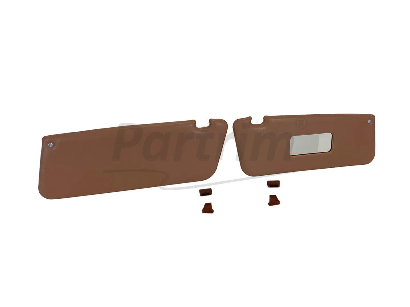 MERCEDES R107 CABRIO SUNVISOR LIGHT BROWN  R-L