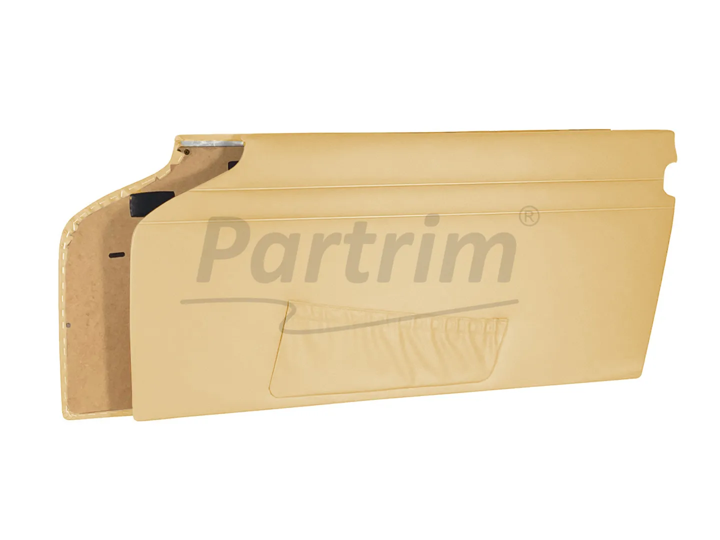 MERCEDES W113 PAGODA DOOR PANELS WITH TRIMMED METAL SHEET WITH SOFT POCKETS VERSION R-L BEIGE