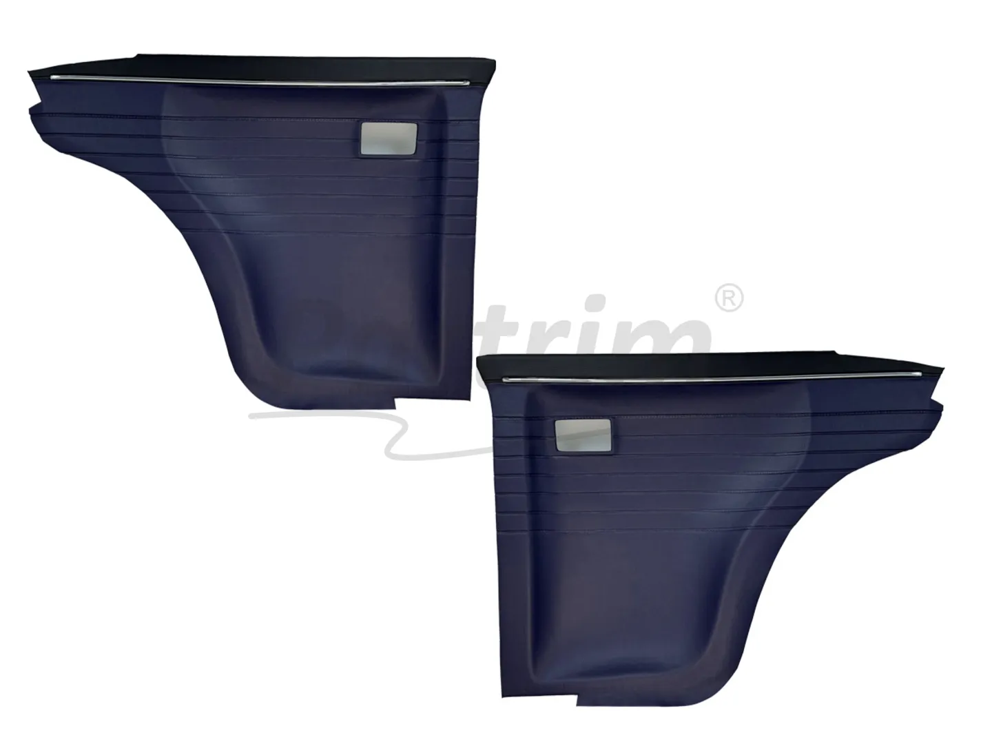 BMW 2002 REAR SIDE  PANEL SET 2 PCS DARKBLUE & BLACK  WITH NICKEL Early E10 (1966 - 1973)