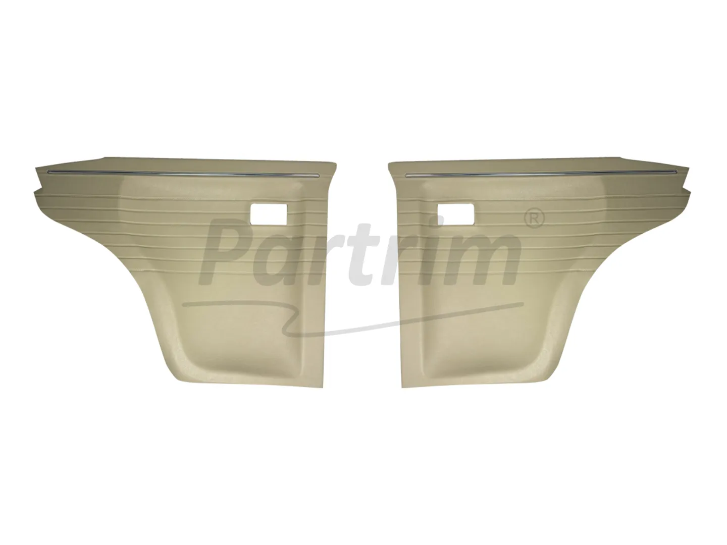 BMW 2002 REAR SIDE PANEL SET WITH NICKEL 2 PCS CREAM  Early E10 (1966 - 1973)