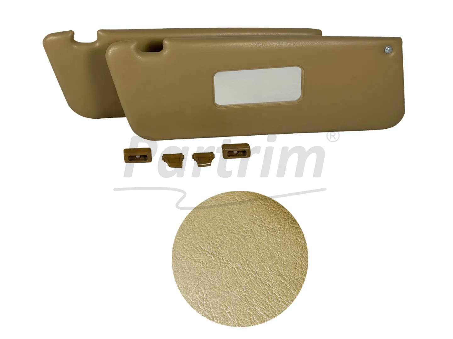 MERCEDES R107 CABRIO SUNVISOR R-L BEIGE PATTERN 2