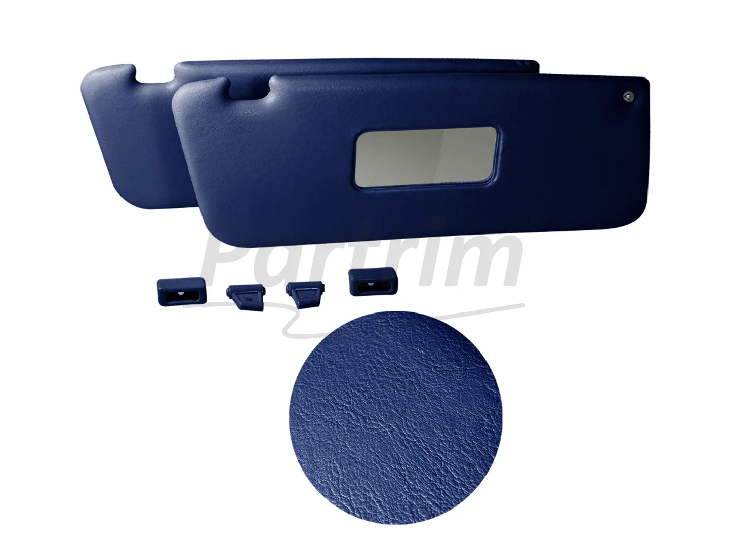MERCEDES R107 CABRIO SUNVISOR R-L DARKBLUE PATTERN 2