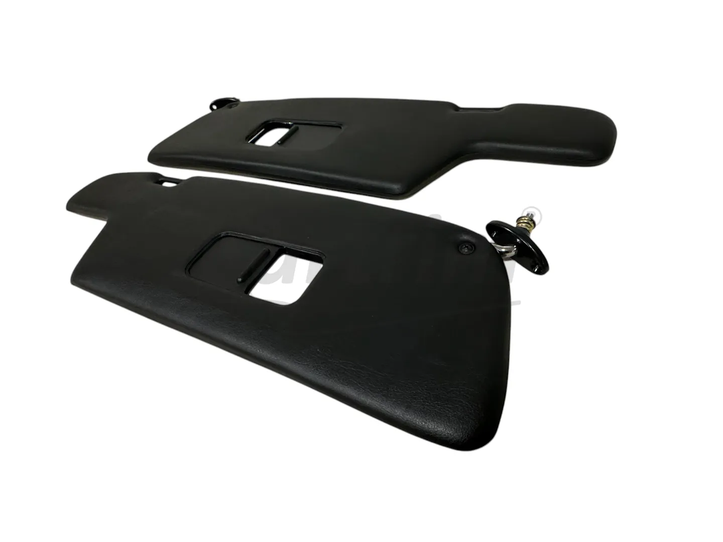 911 SUN VISOR BLACK SET WITH SLIDING MIRROR COVER L&R