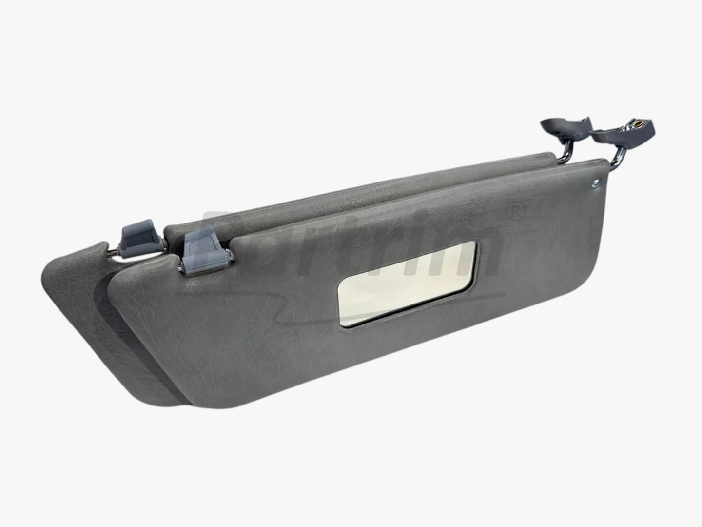 MERCEDES R107 CABRIO SUNVISOR WITH BRACKET R-L CLOUDY GREY