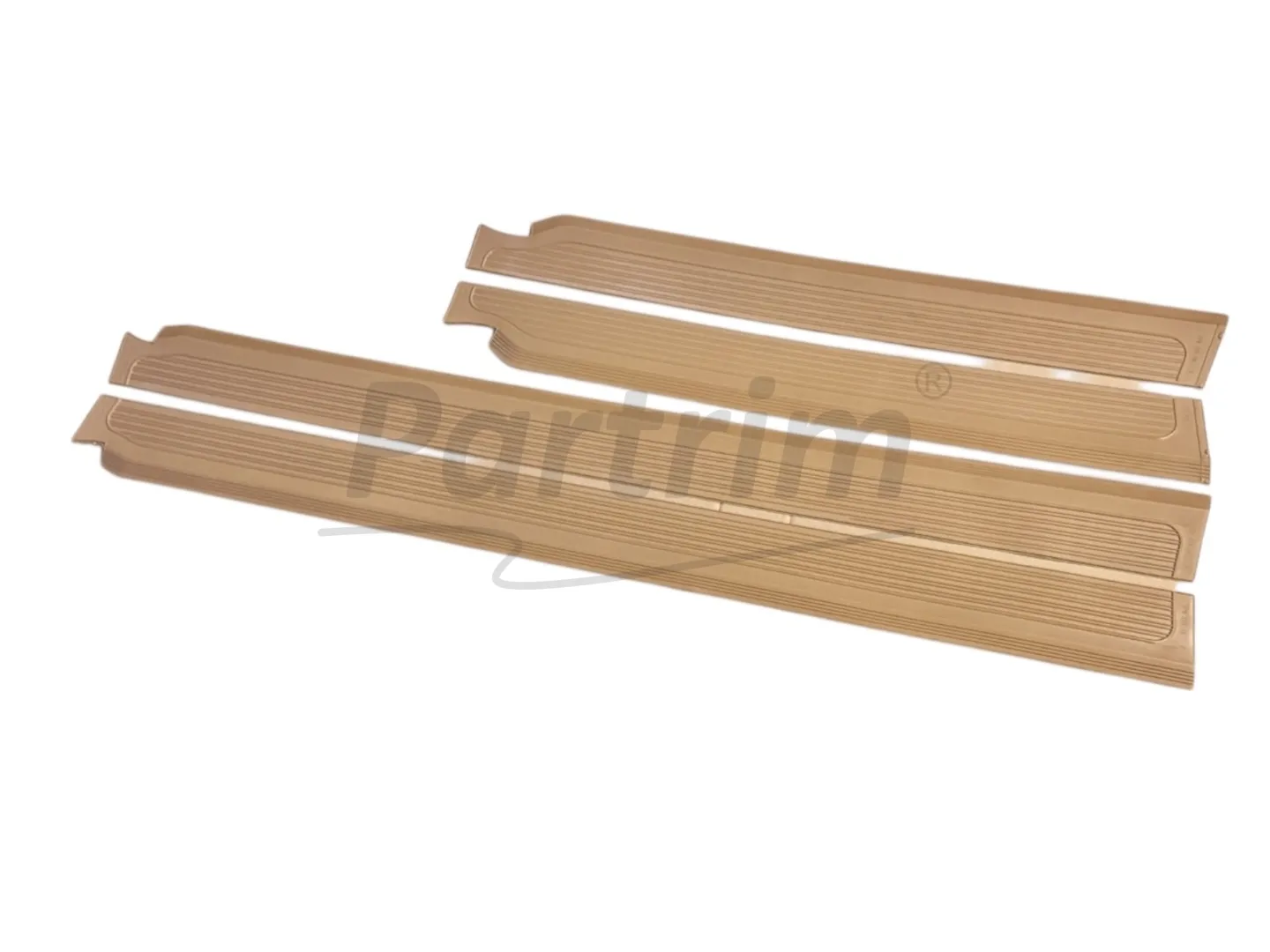 MERCEDES W115 DOOR SILL COVER RUBBER 4 Pcs TOBACCO