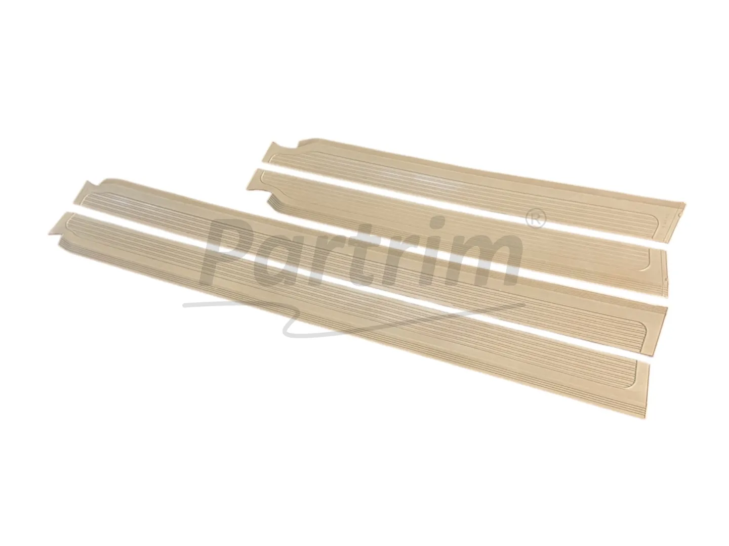MERCEDES W115 DOOR SILL COVER RUBBER 4 Pcs CREAM