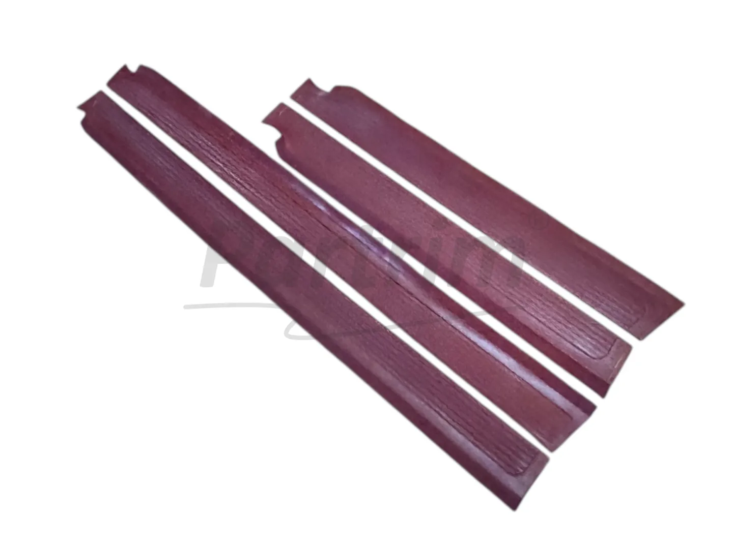 MERCEDES W115 DOOR SILL COVER RUBBER 4 Pcs BURGUNDY