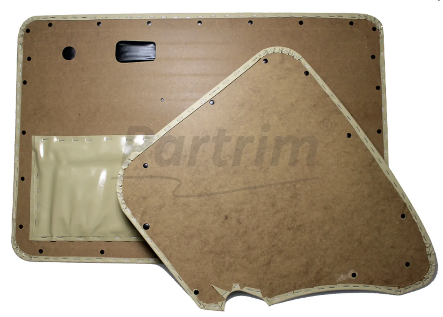 VW OLD BEETLE 1300-1303 DOOR PANEL SET  BROWN 1967 - 1979