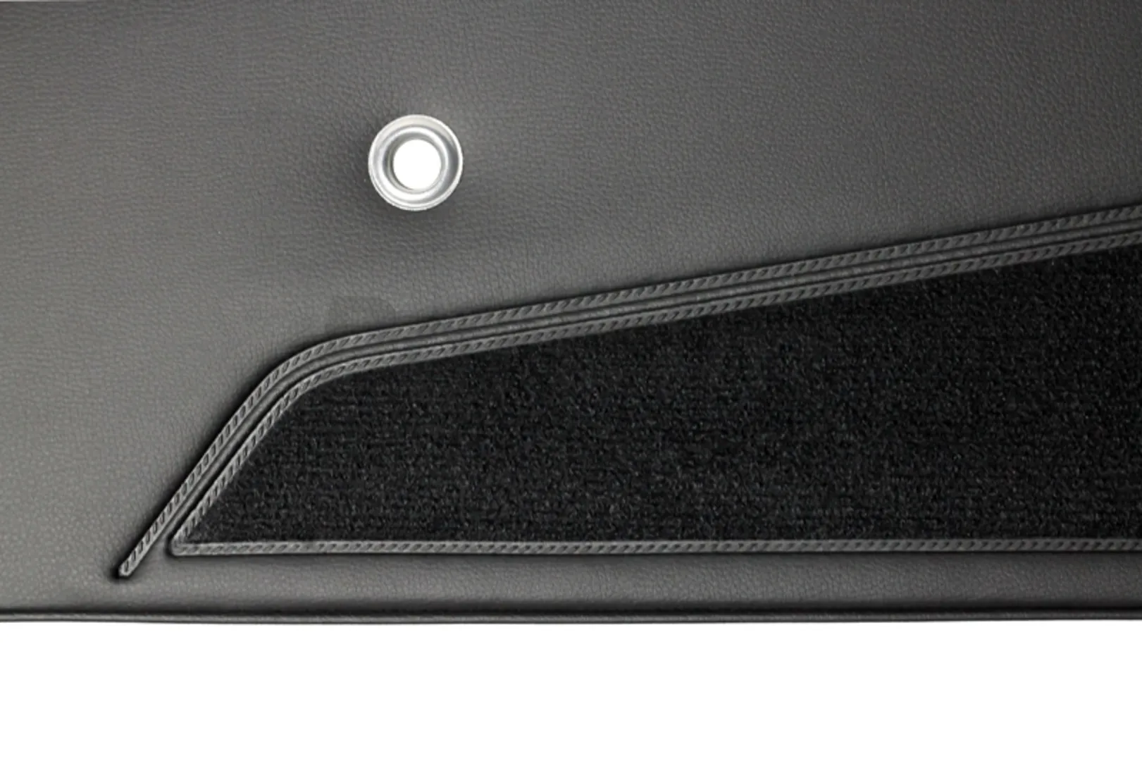 FIAT 124 SPIDER DOOR PANEL SET WITH CARPET BLACK 2 PCS TYPE 1 1979 - 1982