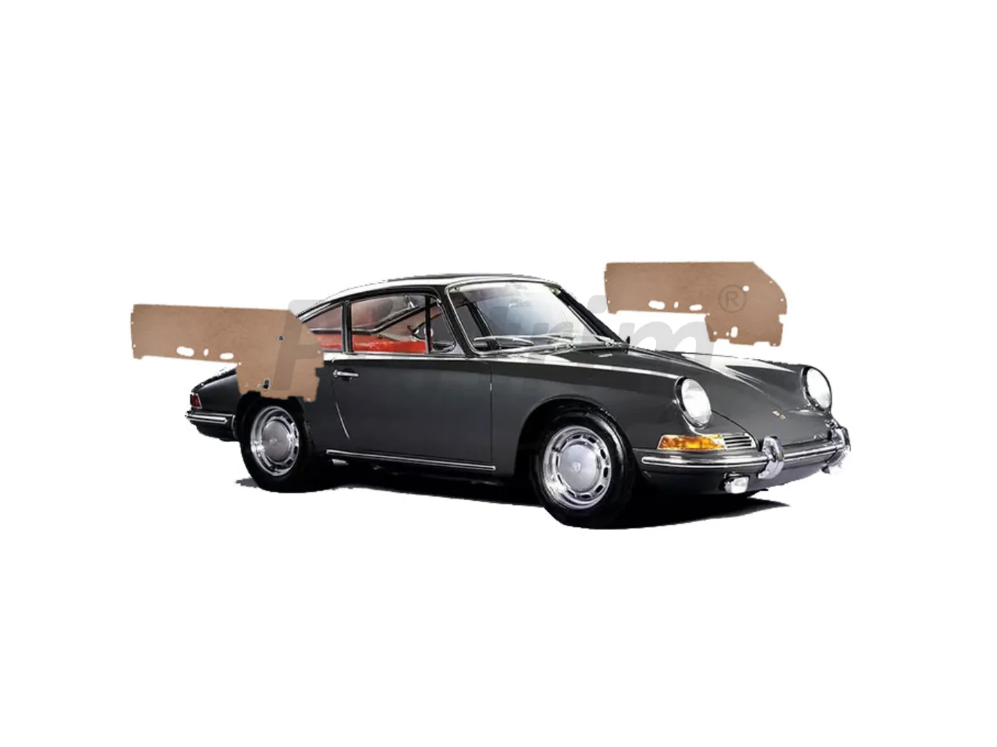 PORSCHE 911 F MODEL 1969 - 1973 Years DOOR PANEL SET BARE R&L