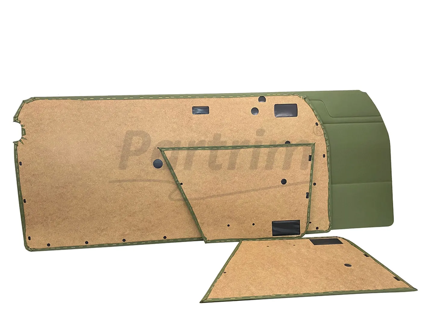 MERCEDES W114 COUPE DOOR PANEL SET GREEN
