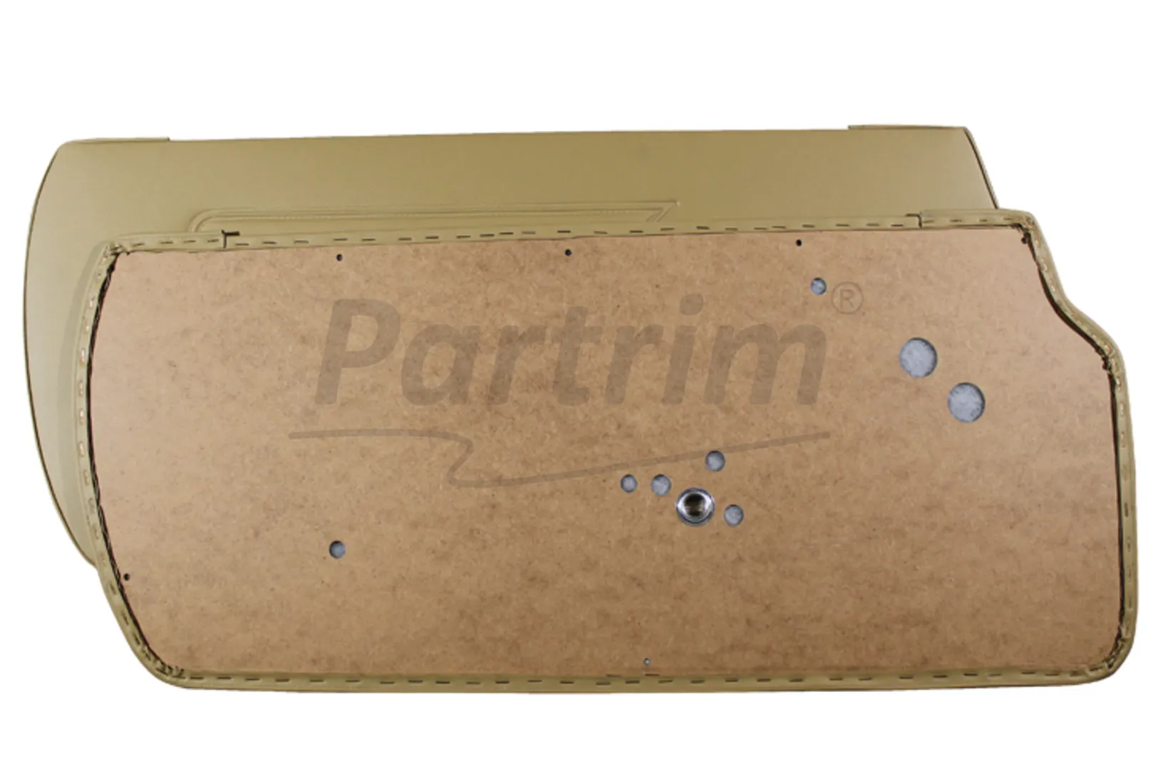 FIAT 124 SPIDER DOOR PANEL SET WITH CARPET BEIGE 2 PCS TYPE 1 1979 - 1982