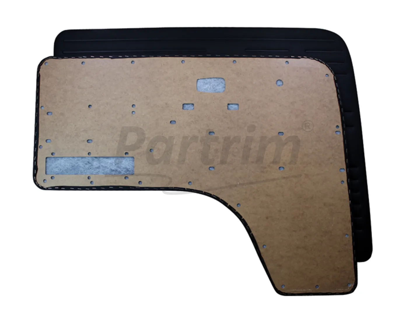 VW T2 BUS 1968-1979 FRONT DOOR PANELS 2 PCS. BLACK Z PRESS 