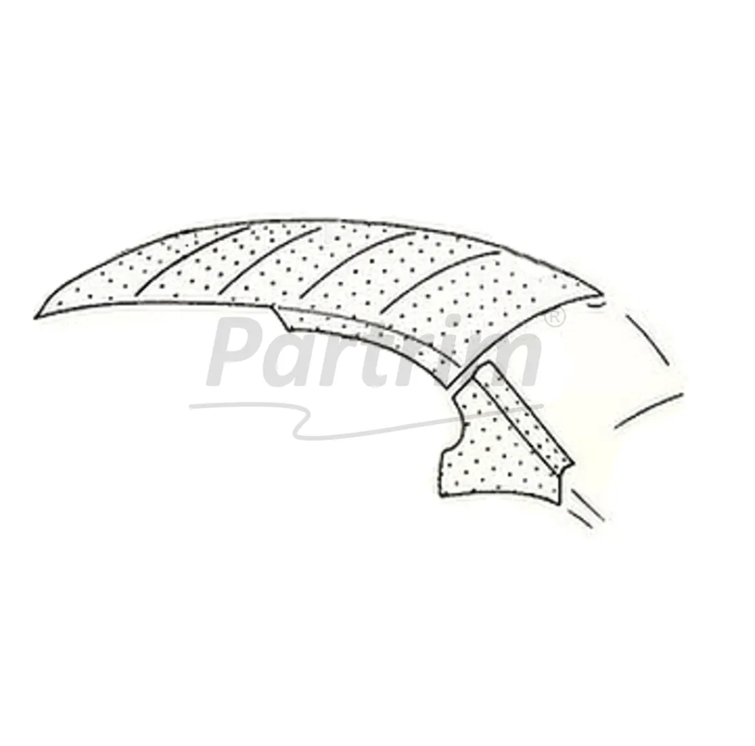 VW OLD BEETLE 1300 - 1303 HEADLINER UNPERFORATED BLACK