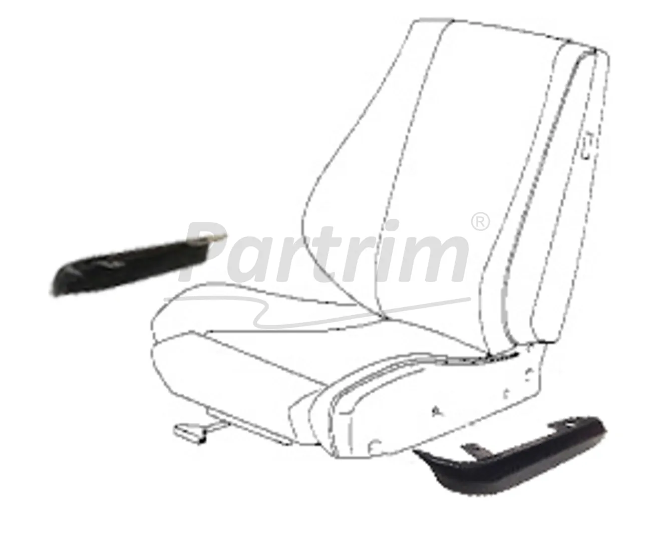 BMW E30 SEAT SIDE COVER ABS SEDAN TOURING 1982 - 1994 