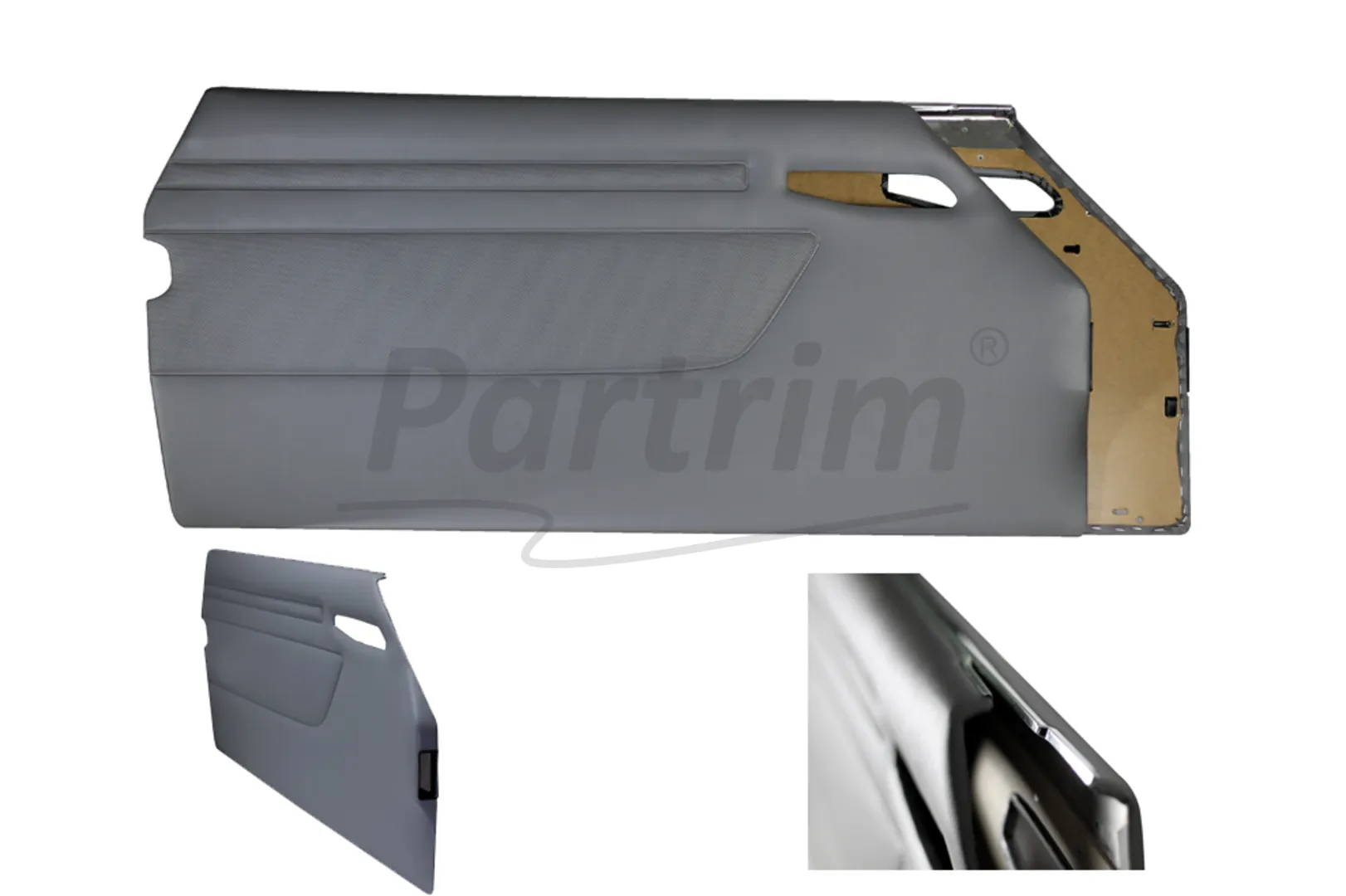 MERCEDES R107 DOOR PANEL SET GREY 2 PCS