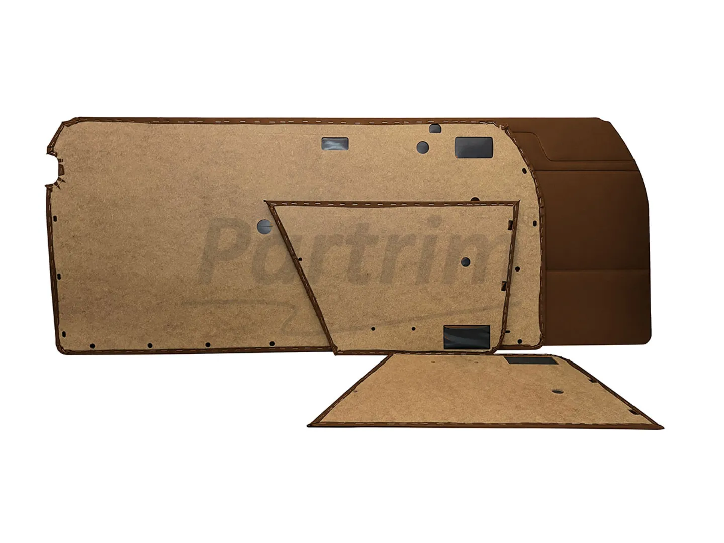 MERCEDES W114 COUPE DOOR PANEL SET BROWN