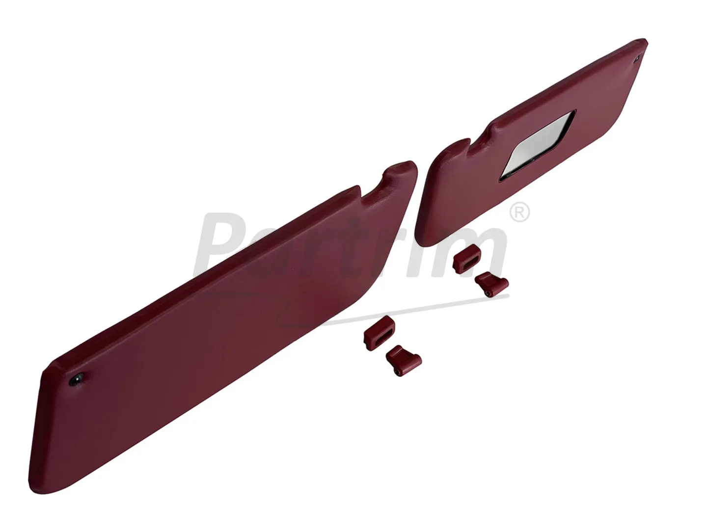 MERCEDES R107 CABRIO SUNVISOR BURGUNDY  R-L
