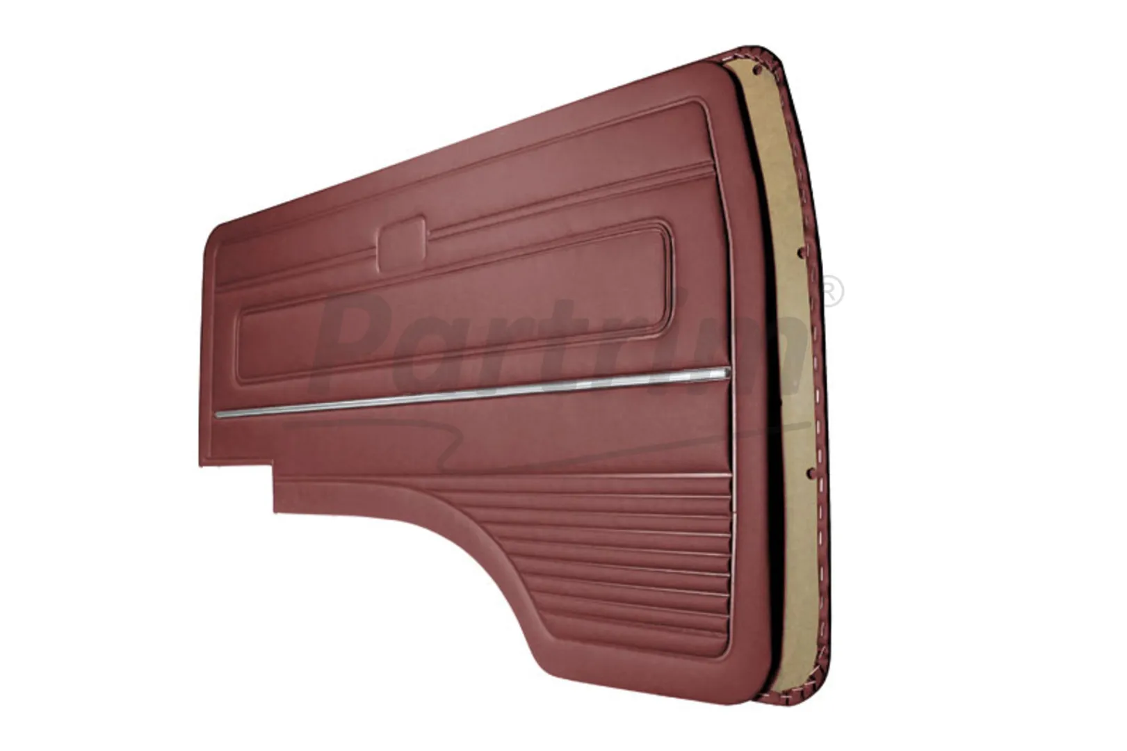 VW T3 T25 BUS 1980-1989 FRONT DOOR PANEL SET BURGUNDY  WITH NICKEL - 2 PCS