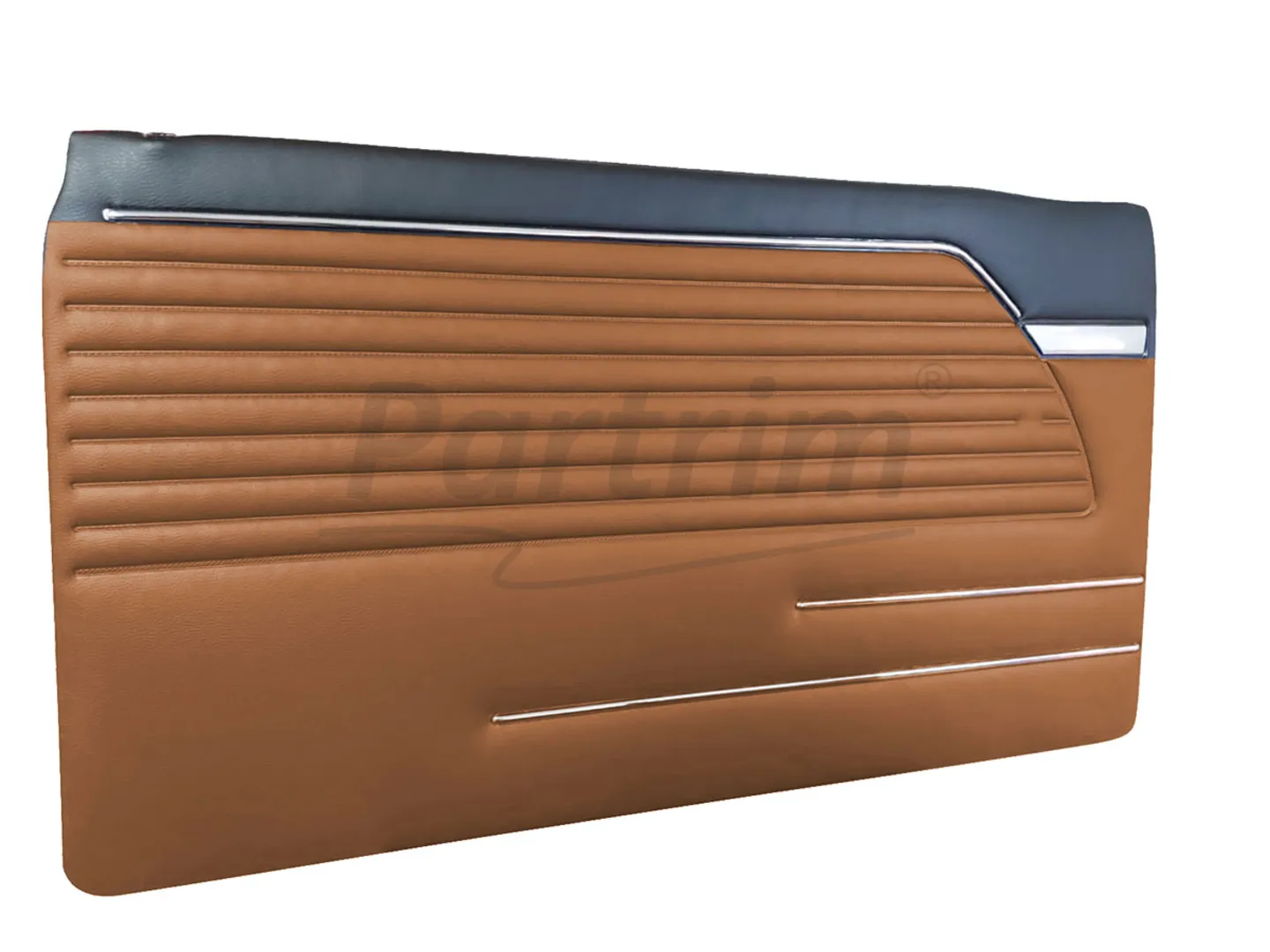 BMW E10 2002  DOOR PANEL SET WITH NICKEL 2 PCS TOBACCO & BLACK Early Model  (1966 - 1973)
