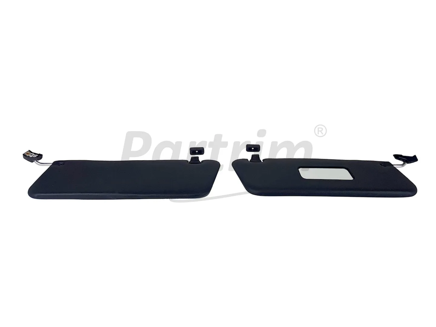 MERCEDES R107 CABRIO SUNVISOR WITH BRACKET R-L BLACK
