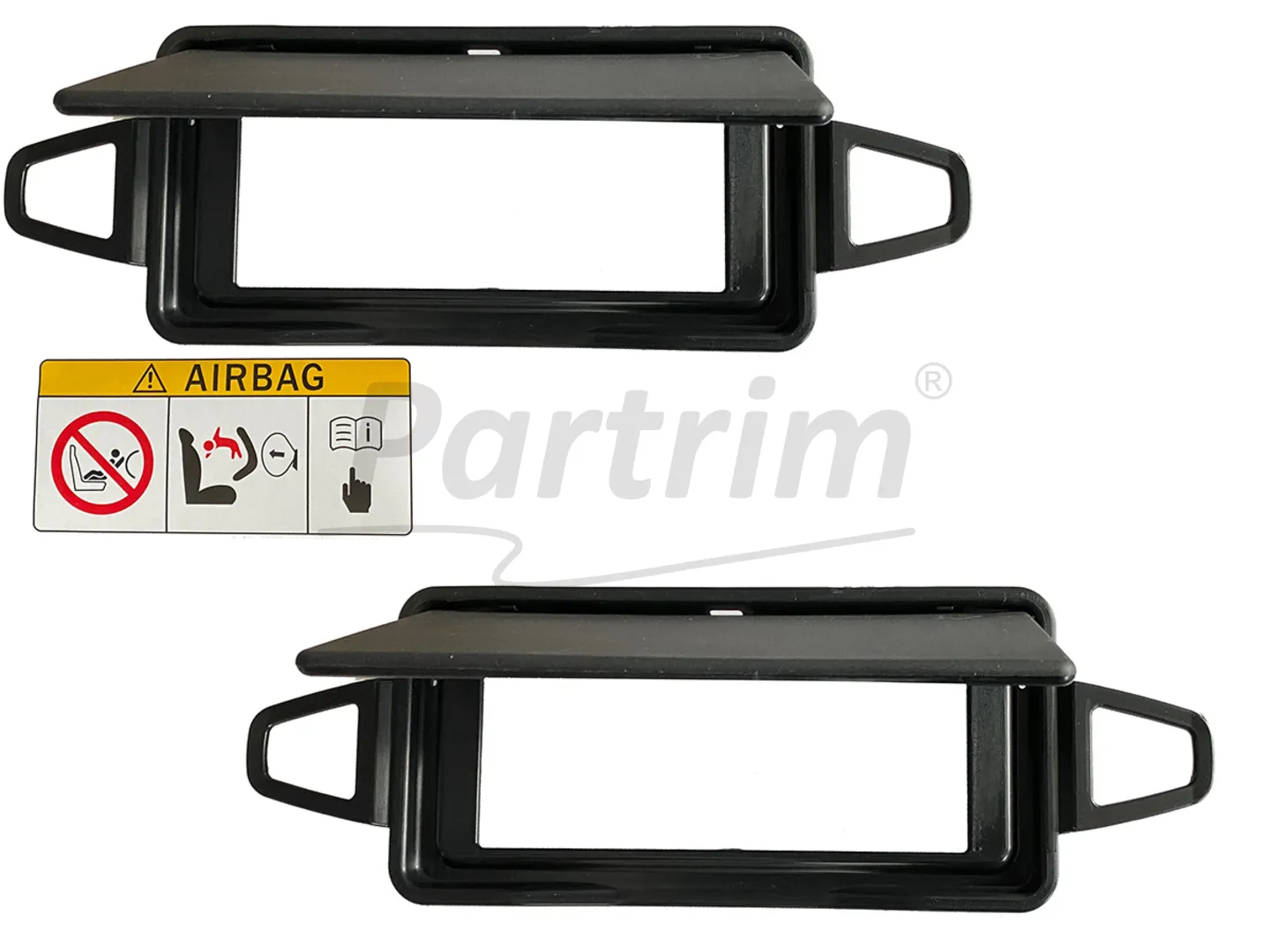MERCEDES W212 SUNVISOR MIRROR COVER BLACK 2 PCS  R&L
