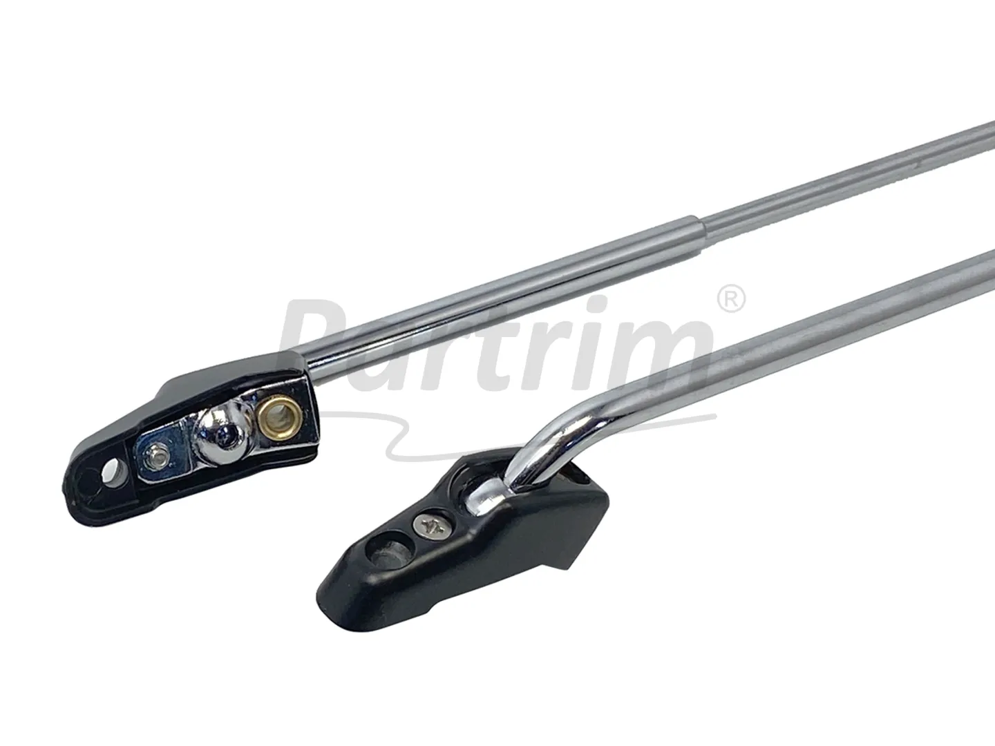 MERCEDES R107 SUNVISOR ROD METAL BRACKET BLACK 1 SET