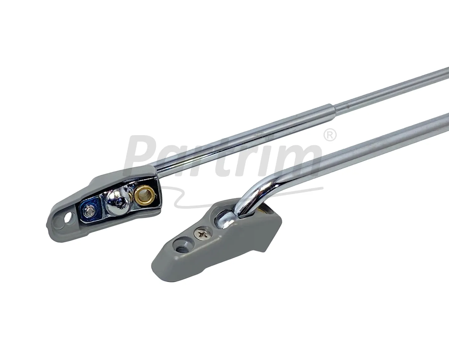 MERCEDES R107 SUNVISOR ROD METAL BRACKET GREY 1 SET