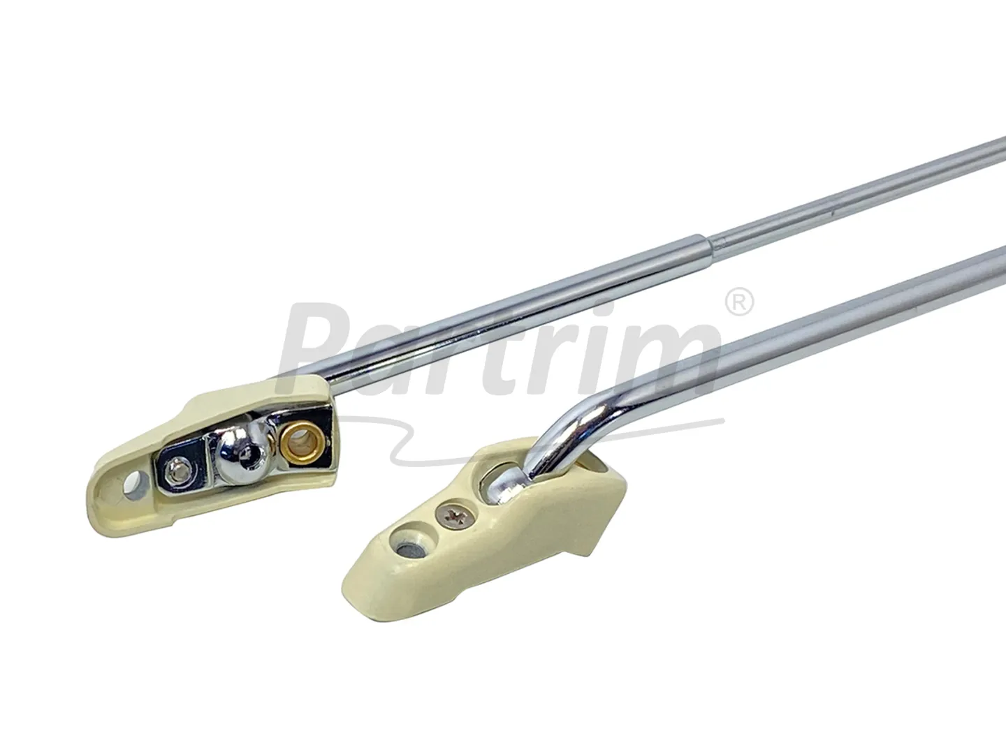 MERCEDES R107 SUNVISOR ROD METAL BRACKET CREAM 1 SET