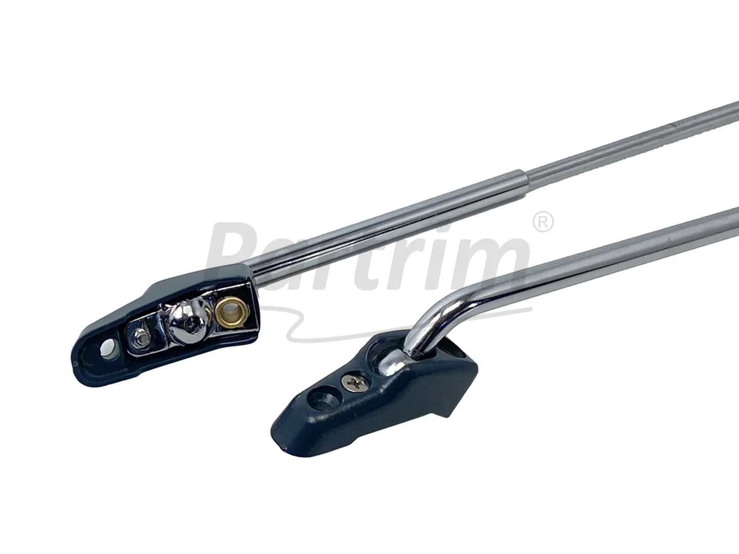 MERCEDES R107 SUNVISOR ROD METAL BRACKET DARKBLUE 1 SET