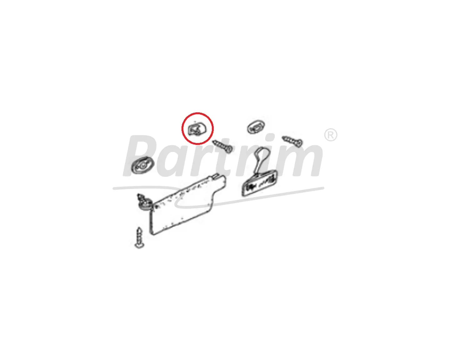 VW OLD BEETLE 1300-1303 SUN VISOR CLIPS CREAM SET  