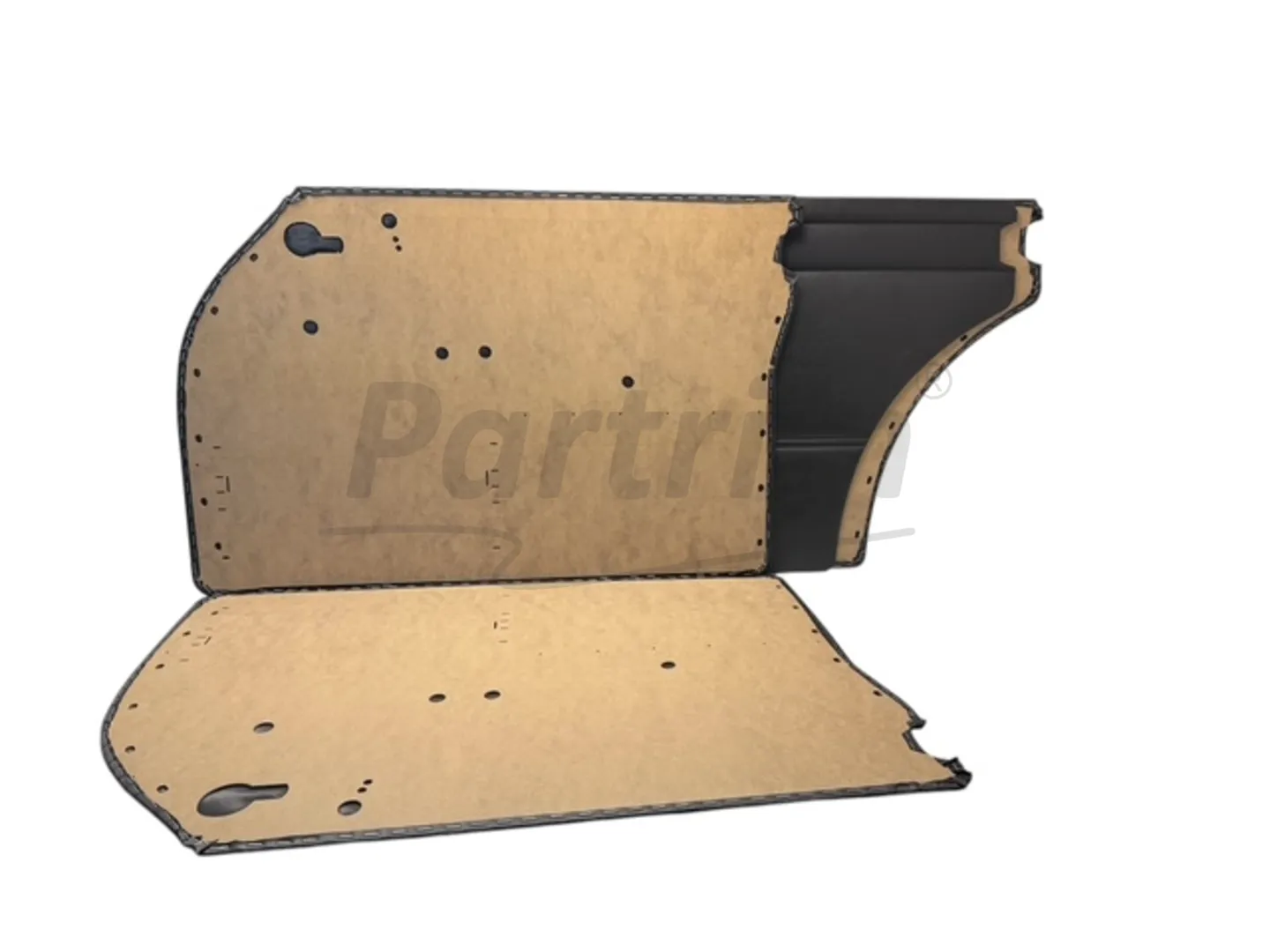 MERCEDES W110 DOOR PANEL SET BLACK 4 PCS 1965 - 1968 Years 200 / 200D / 230
