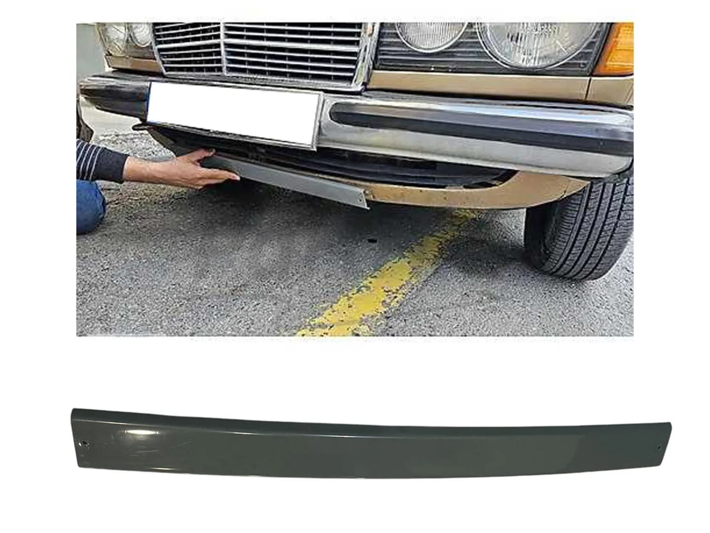 MERCEDES W123 CENTRAL FRONT PANEL BOTTOM PLATE PLASTIC