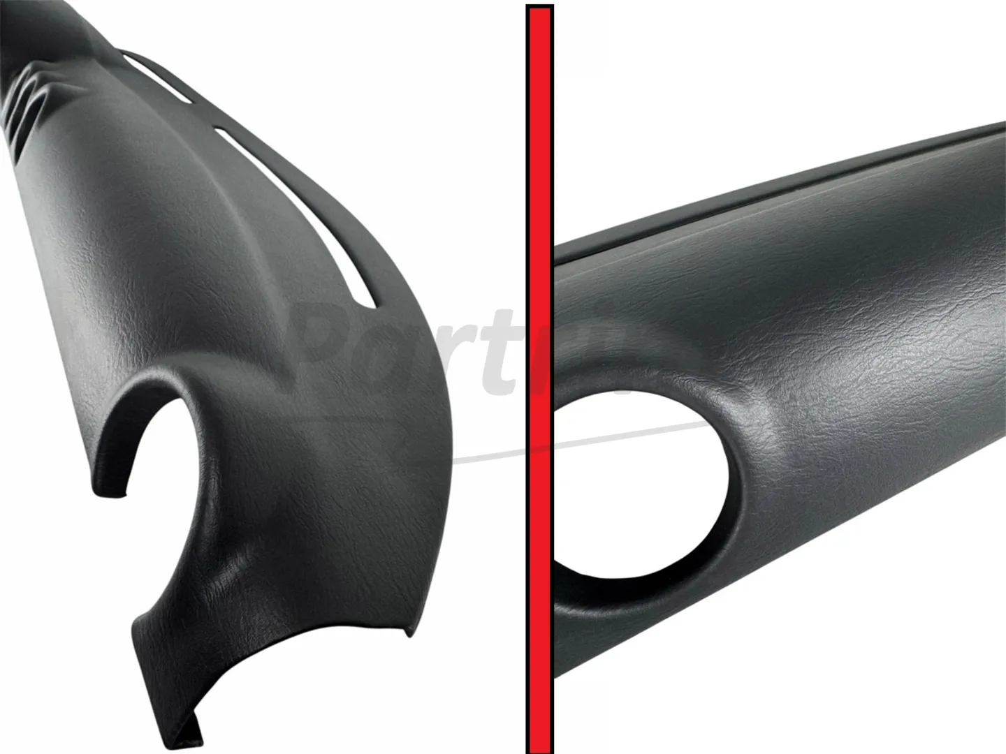 MERCEDES R107 DASH BLACK LEATHER COVER