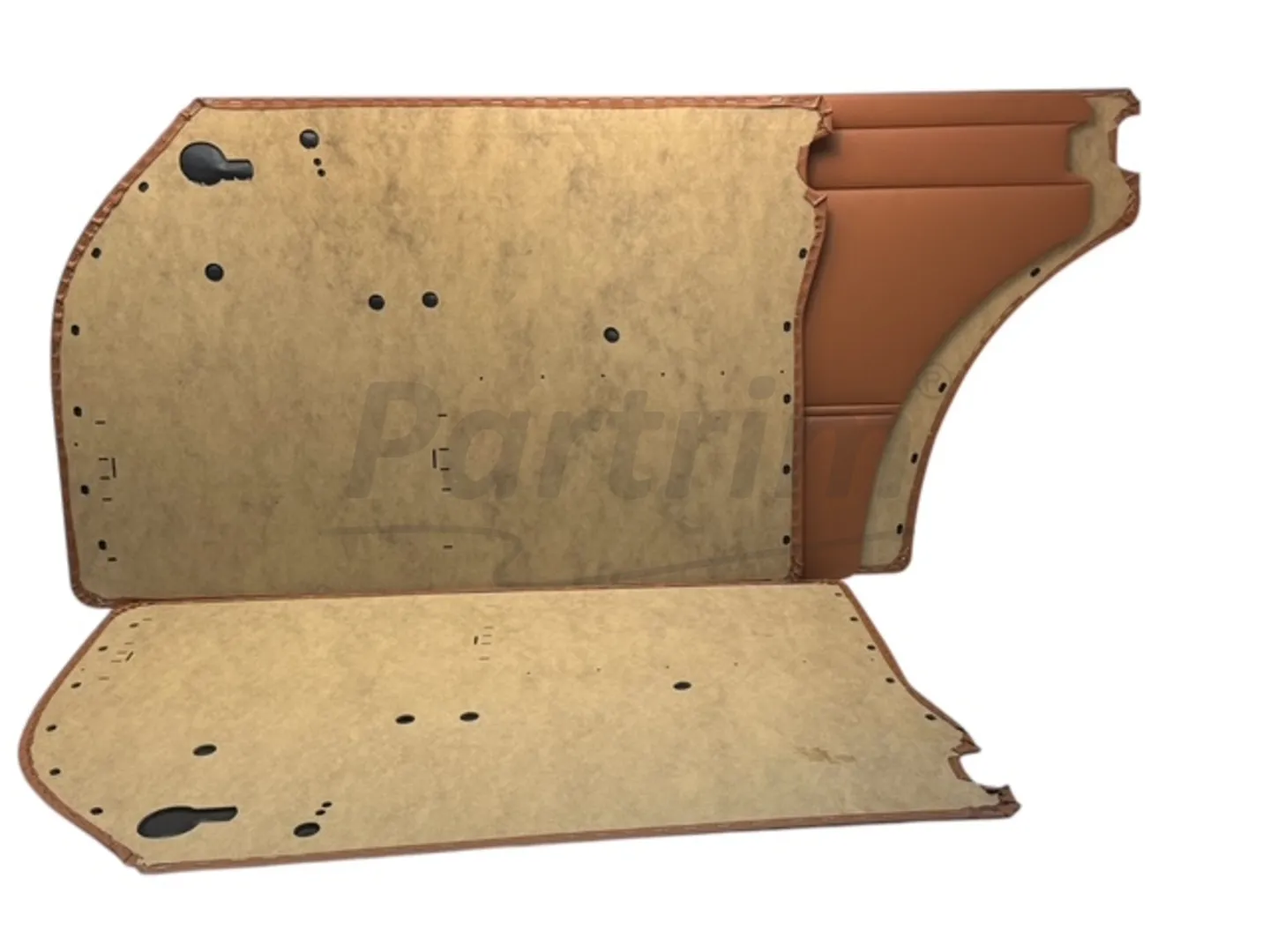 MERCEDES W110 DOOR PANEL SET TOBACCO 4 PCS 1965 - 1968 Years 200 / 200D / 230