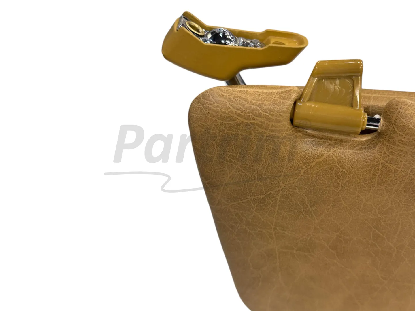 MERCEDES R107 CABRIO SUNVISOR WITH BRACKET R-L CLOUD PALOMINO