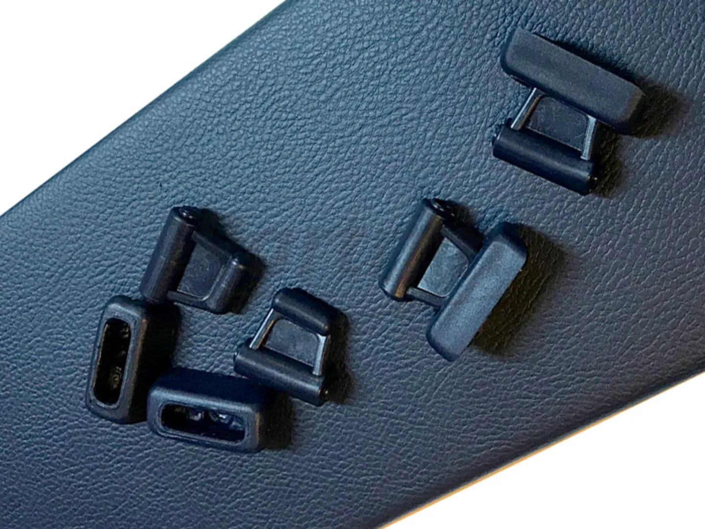 MERCEDES R107 SUNVISOR CLIPS DARK BLUE 1 SET