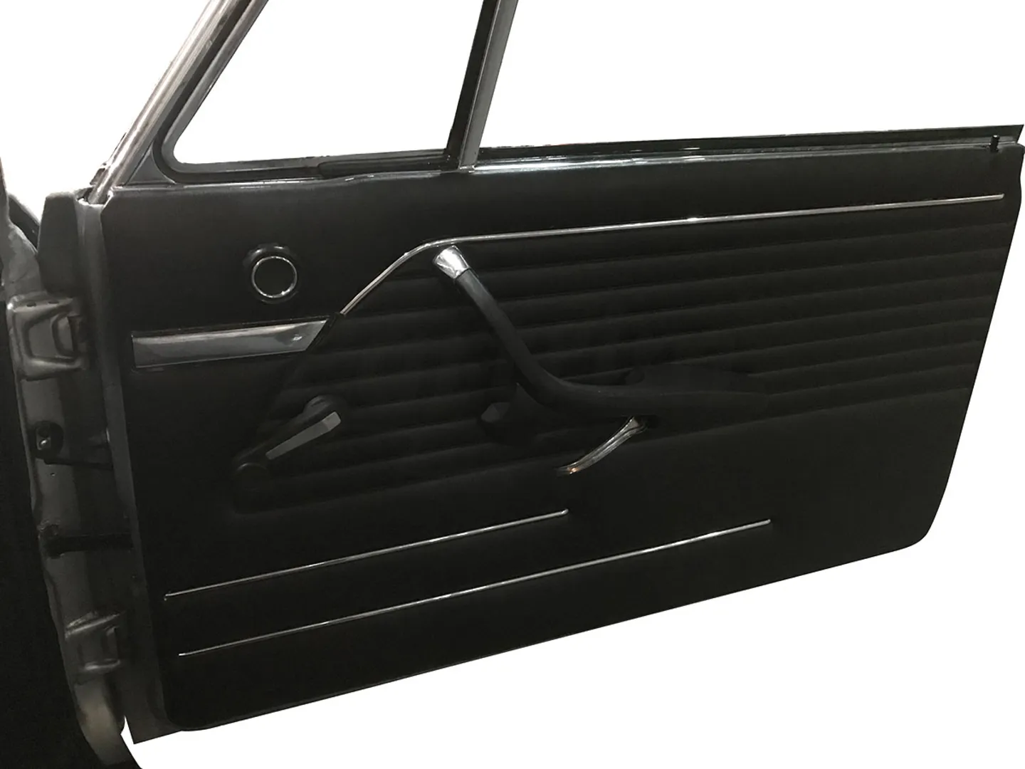 BMW E10 2002 DOOR PANEL SET WITH NICKEL 2 PCS BLACK Early Model  (1966 - 1973)